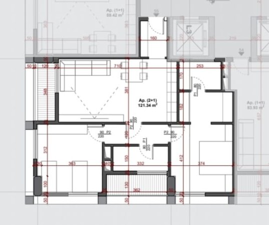 Tirane, shes apartament 2+1+Ballkon Kati 5, 121 m² 266.900 € (Filigree Tower)