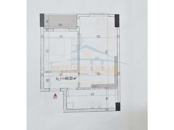 Tirane, shitet apartament 1+1 Kati 4, 60 m² 69.450 € (Paskuqan)