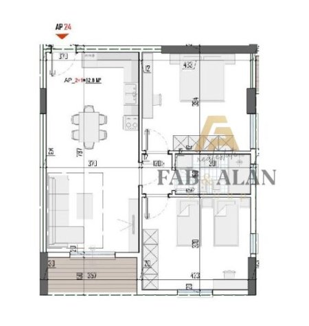 Tirane, shitet apartament 1+1 , 77 m² 94.300 € (Tirana View Residence, Paskuqan)