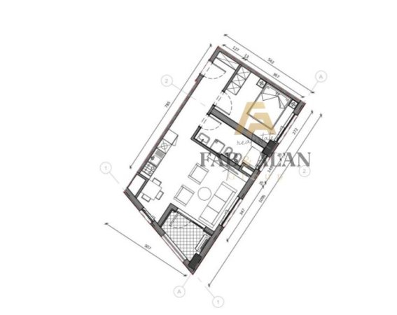 Tirane, shitet apartament 1+1 Kati 5, 64 m² 103.040 € (Rezidenca Kaimi, Ali Dem)