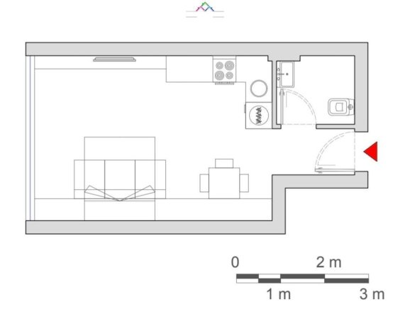 Tirane, shes garsonier Kati 4, 35 m² 82.000 € (Komuna e Parisit, prane Big Market)