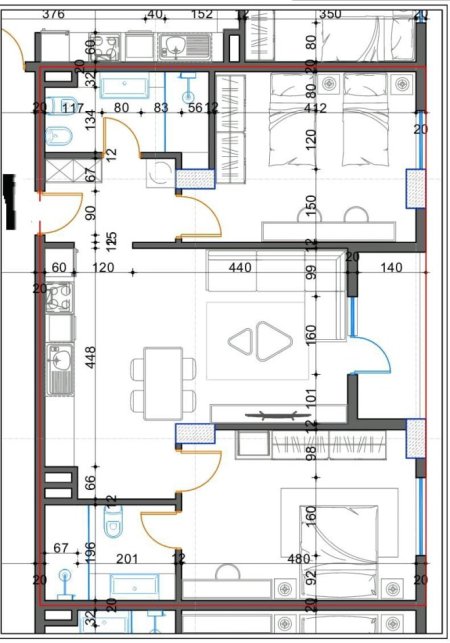 Tirane, shes apartament 2+1 Kati 2, 102 m² 90.000 € (KAMEZ)